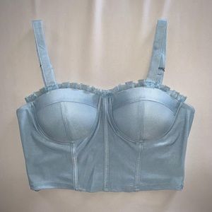 Baby blue bra top